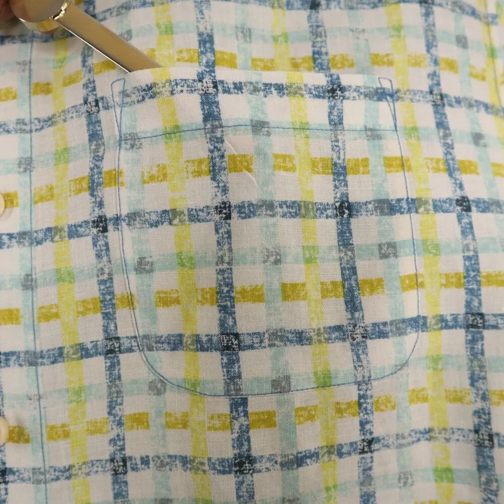 Tommy Bahama Relax Men's 100% Linen Multicolor Long Sleeve Button Up Shirt XL - Picture 4 of 9